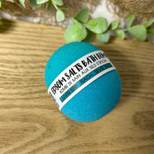 Load image into Gallery viewer, Juniper Berry, Peach & Silver Spruce Epsom Salts Bath Bomb