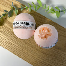 Load image into Gallery viewer, Okanagan Peach Bellini Epsom Salts Bath Bomb