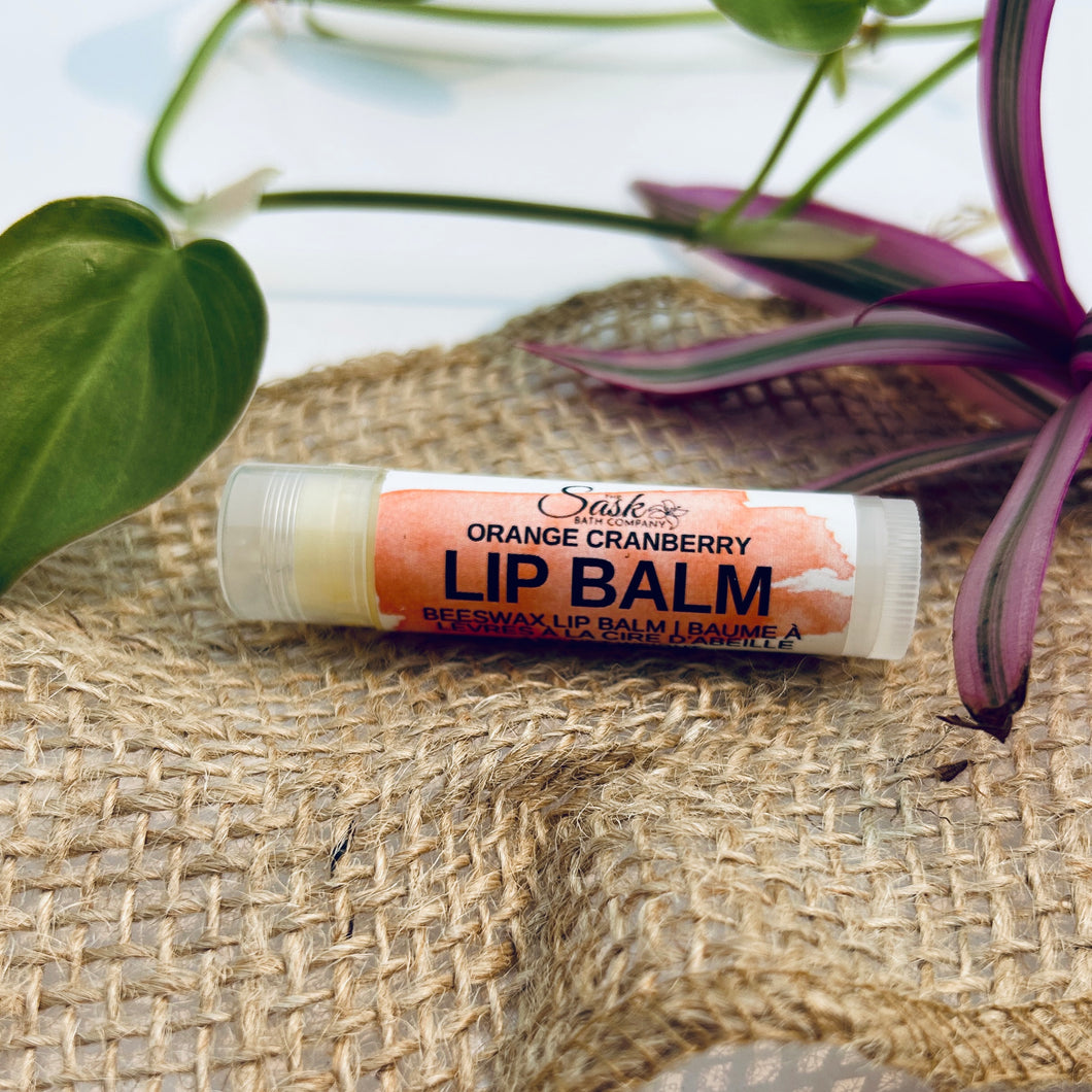 Orange Cranberry Beeswax Lip Balm