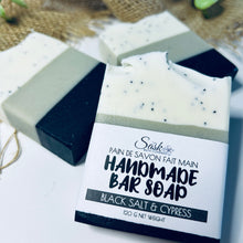 Load image into Gallery viewer, Black Salt &amp; Cypress Handmade Soap
