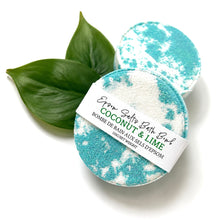 Load image into Gallery viewer, Coconut Lime Epsom Salts Bath Bomb
