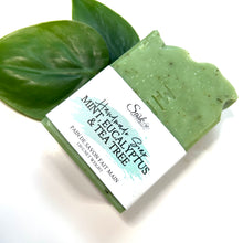 Load image into Gallery viewer, Mint Eucalyptus &amp; Tea Tree Handmade Soap
