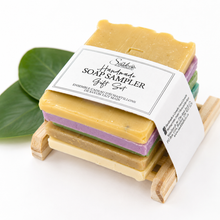 Load image into Gallery viewer, Handmade Soap Sampler &amp; Soap Saver Gift Pack
